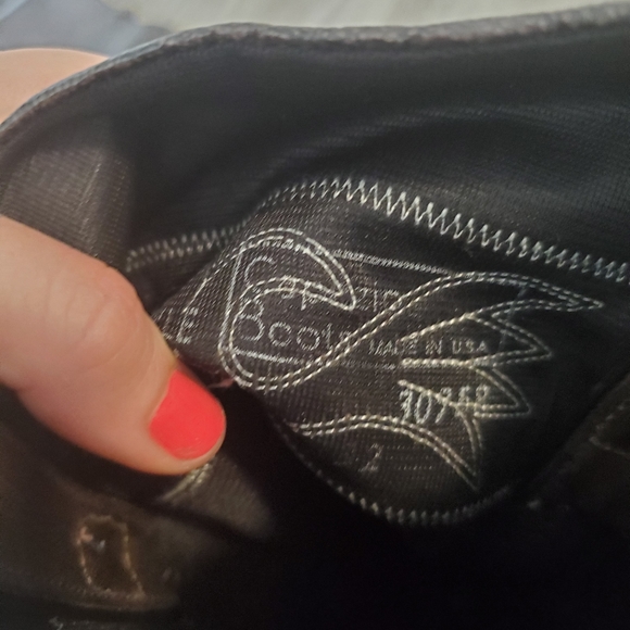 Metallic grey cowboy boots size 6.5 block heel western rodeo party shoes - Picture 13 of 14